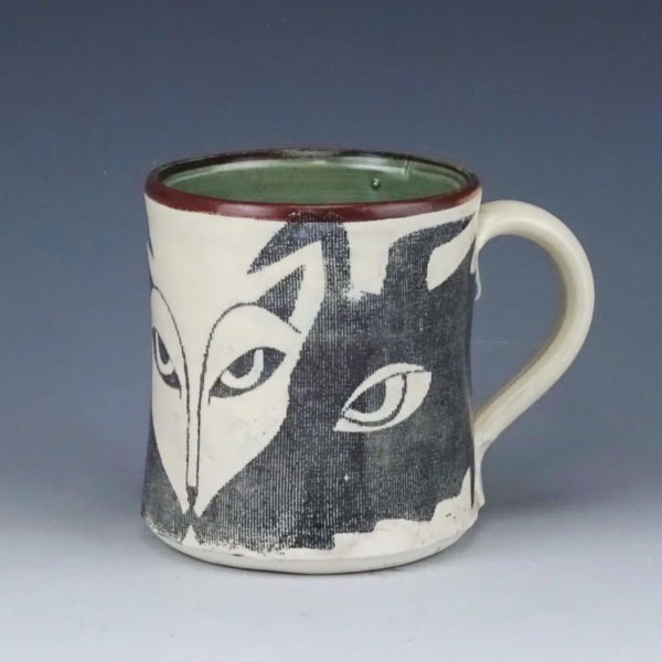 fox and hound companions ceramic mug wicked imp designs