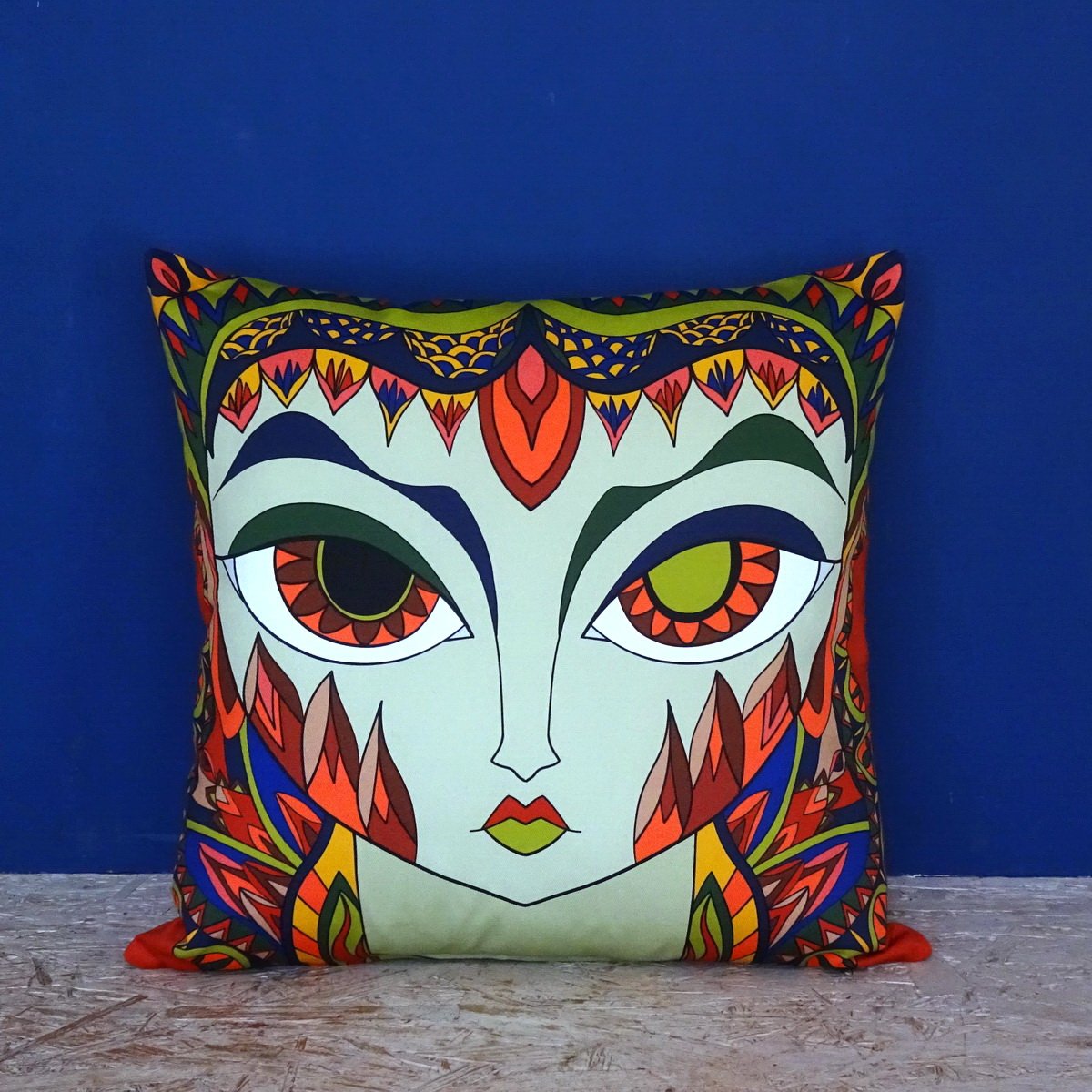Autumn Goddess 18 x 18 inch cushion front